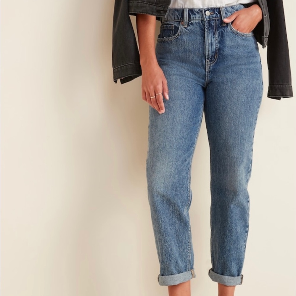 Extra High-Waisted Sky-High Straight Rigid Jeans